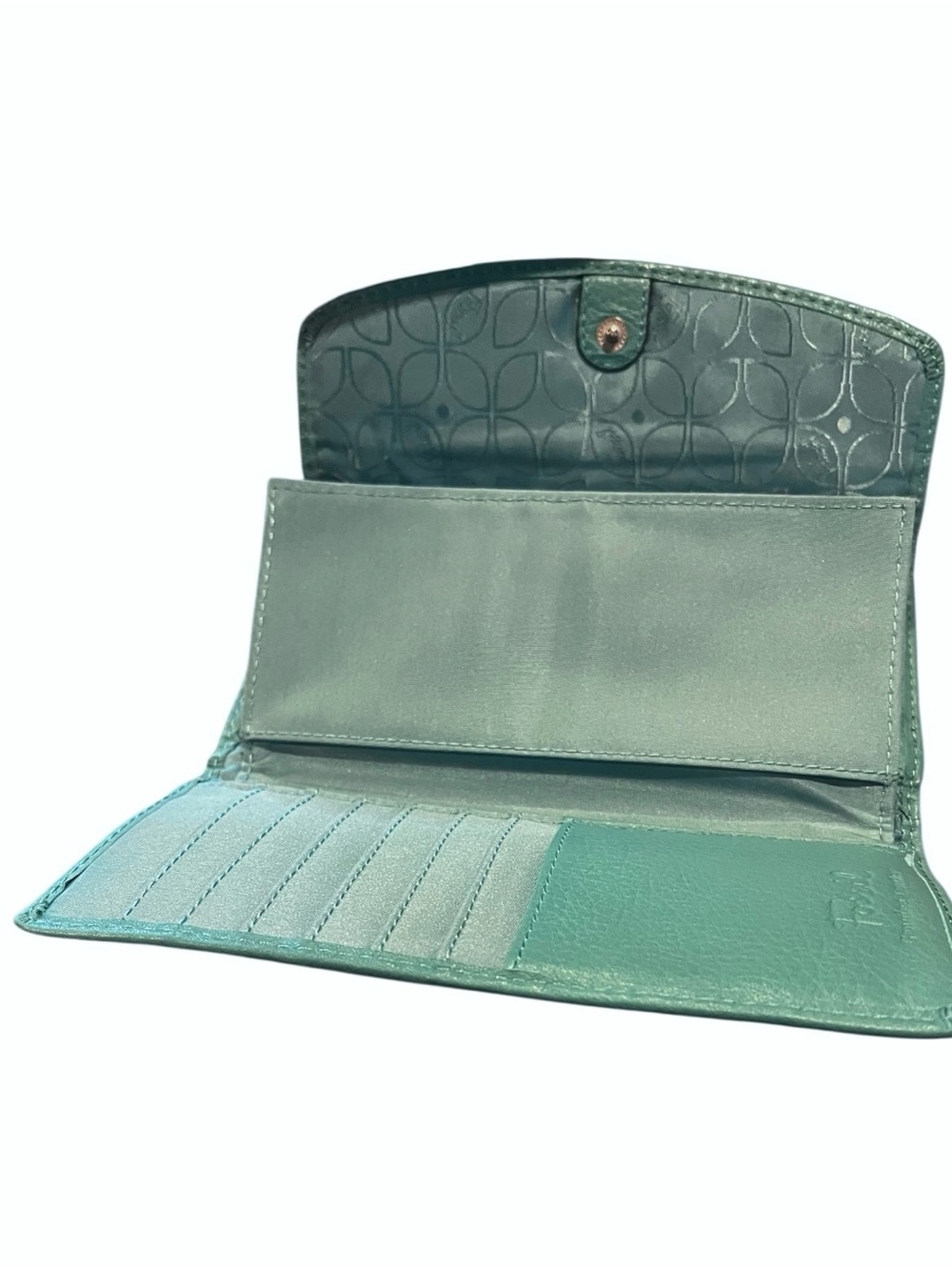 Fossil (2) Leather Turquoise organizer wallets. - Picture 4 of 6